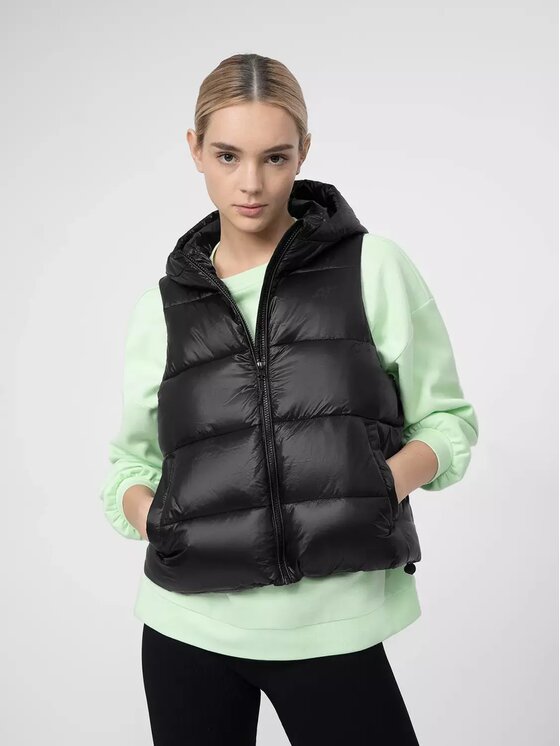 4F 4F Bezrękawnik 4FSS23TDJAF092-20S Czarny Loose Fit
