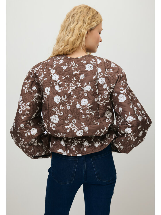 BIZUU BIZUU Bunda pro přechodné období LUCISSE FLORAL JACKET Hnědá