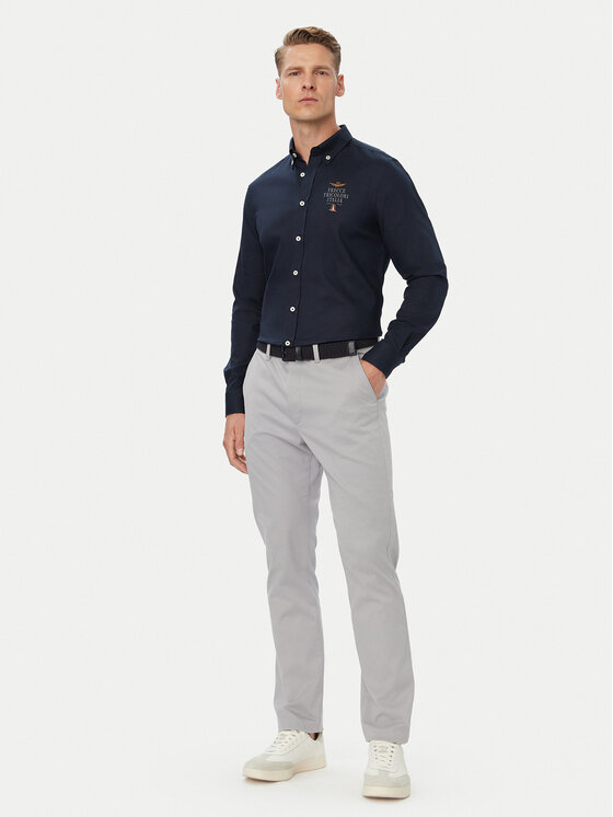 Aeronautica Militare Aeronautica Militare Сорочка 262CA1334UCT04409 Cиній Regular Fit