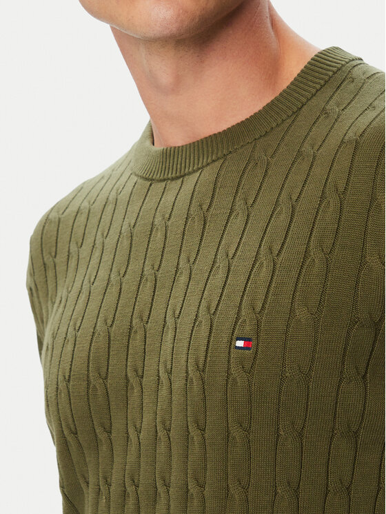 Tommy Hilfiger Tommy Hilfiger Sweter Classic MW0MW33132 Khaki Regular Fit