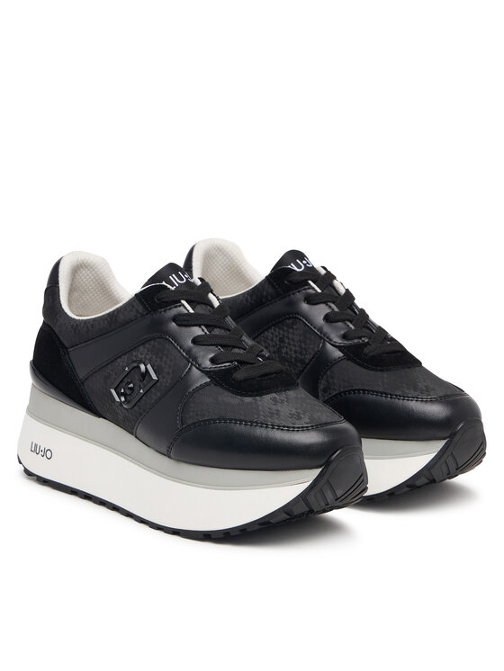 Liu Jo Liu Jo Sneakersy Maxi Wonder Plus 02 Bis BF6011 PX902 Czarny