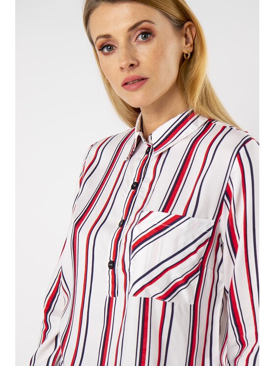 QUIOSQUE QUIOSQUE Halenka CANVAS SHIRT Écru Regular Fit