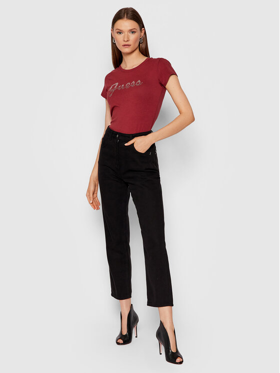 T-shirt Split Script Logo W1BI22 KAKZ1 Bordeaux