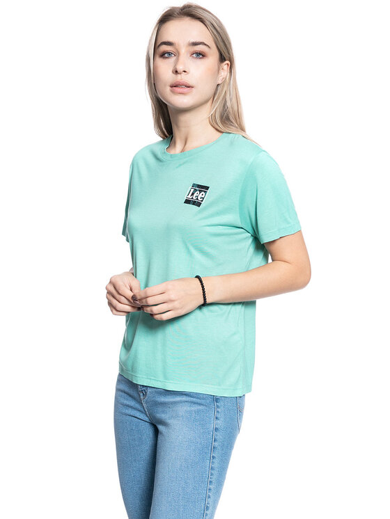 Lee Lee T-Shirt RELAXED FIT TEE Niebieski Regular Fit