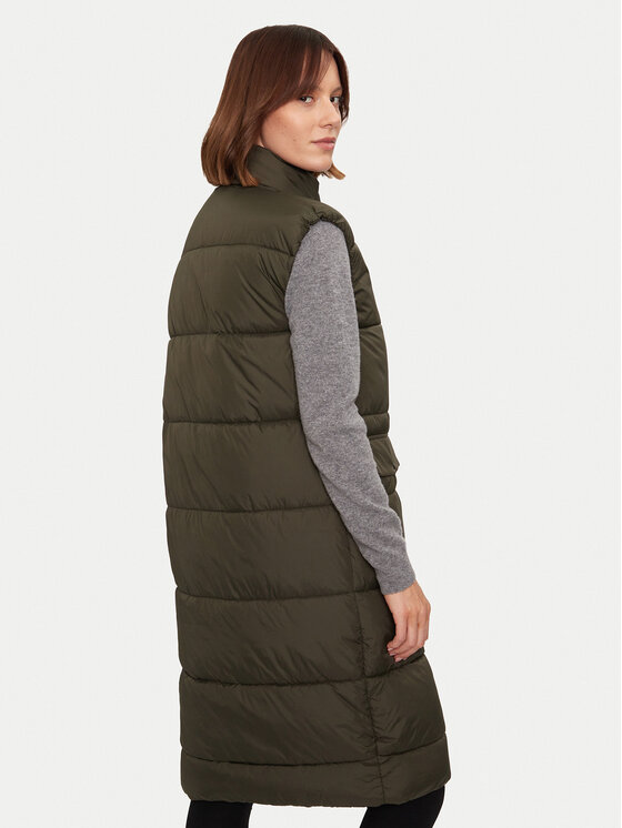 Whistler Whistler Bezrękawnik Amaretto W Long Puffer W234602 Zielony Regular Fit