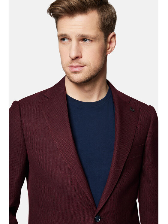 Lancerto Lancerto Garnitur Kinsey GA073124000011 Bordowy Slim Fit