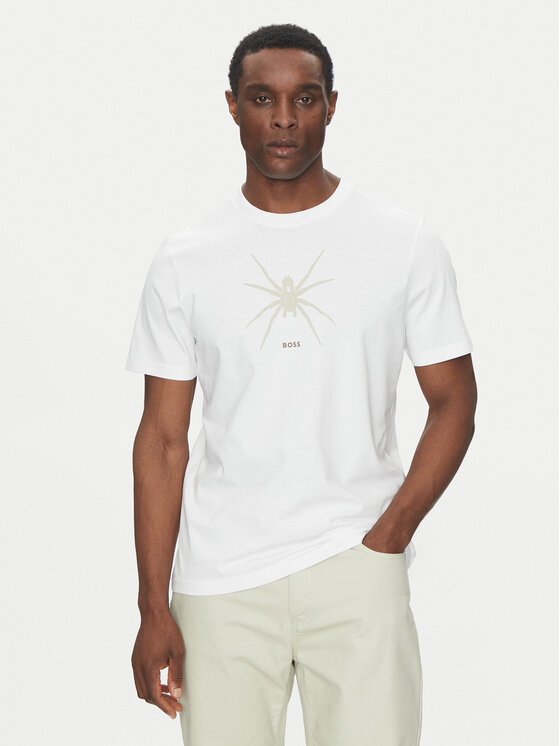 BOSS BOSS T-shirt Te_Spiderbat 50534924 Bijela Regular Fit
