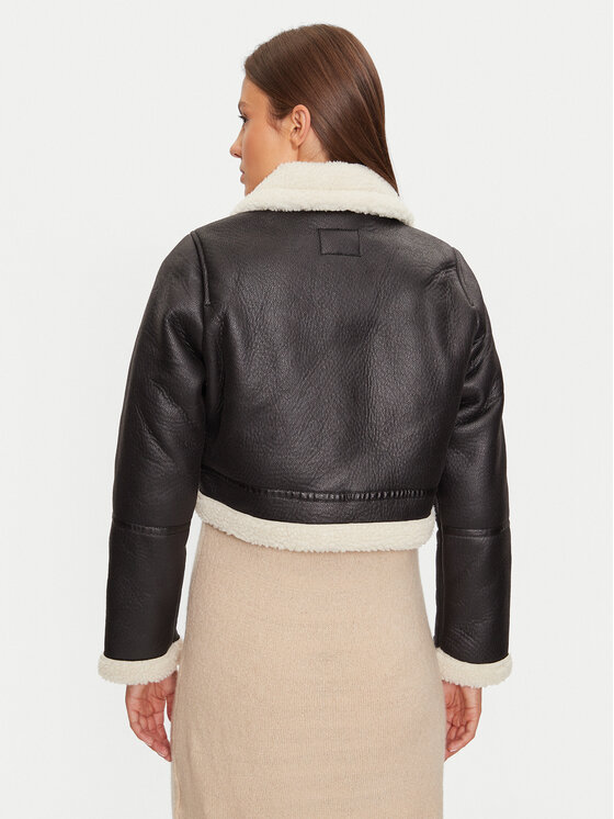 Brave Soul Brave Soul Яке от имитация на кожа LJK-MAX683 Черен Regular Fit