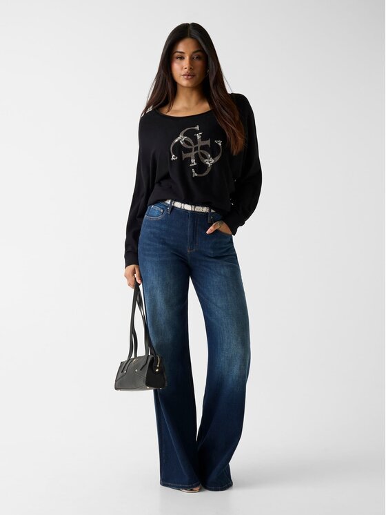 Guess Guess Sweter 183084 Czarny Classic Fit