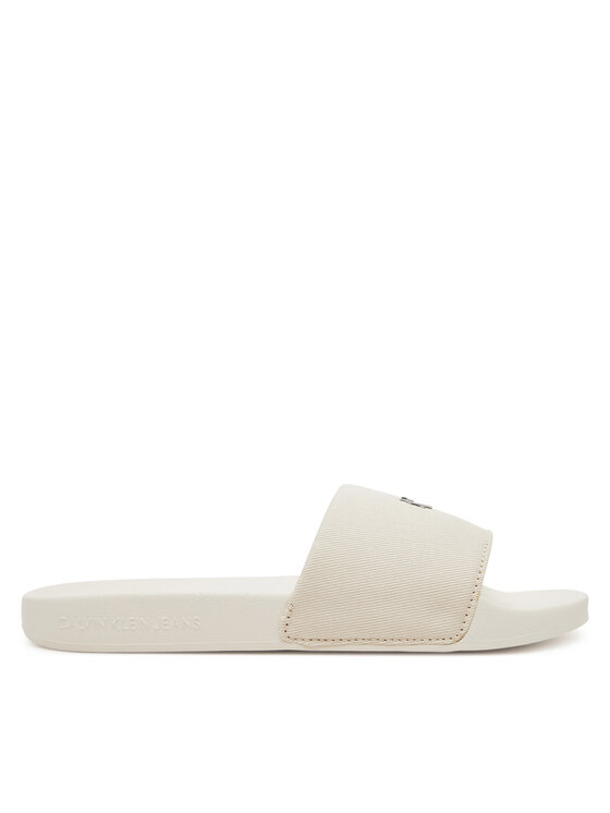 Calvin Klein Jeans Calvin Klein Jeans Şlapi Slide Monogram Hardware YW0YW01713 Écru