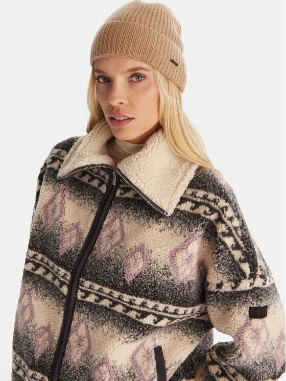 Roxy Roxy Fleecová mikina Feels Like Winter ERJJK03676 Béžová Regular Fit