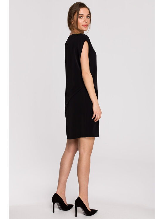Stylove Stylove Každodenní šaty S262 Černá Regular Fit