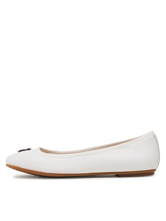 Tommy Hilfiger Tommy Hilfiger Μπαλαρίνες Round Th Ballerina FW0FW07132 Λευκό