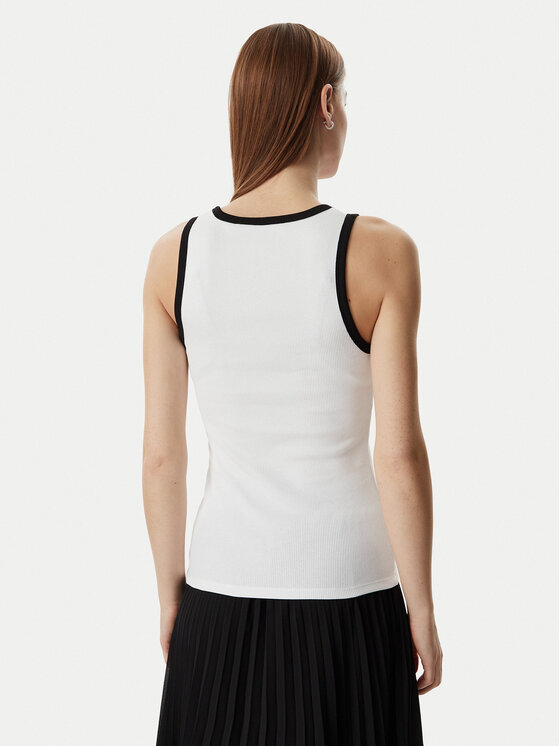 KARL LAGERFELD KARL LAGERFELD Top B2W17003 Valge Slim Fit