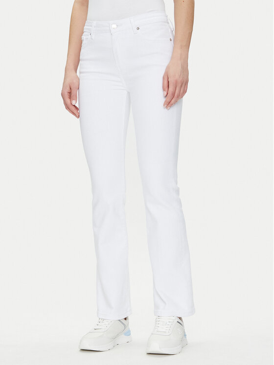 Tommy Hilfiger Tommy Hilfiger Farmer Bootcut Rw White WW0WW44362 Fehér Regular Fit