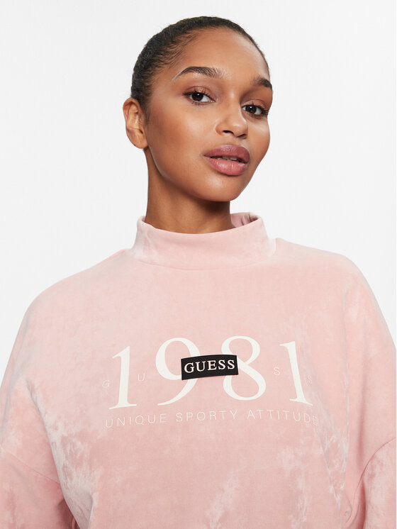 Guess Guess Bluza Aleta V3BQ00 KBC00 Różowy Regular Fit