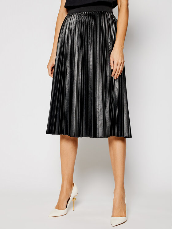 MAX&Co. MAX&Co. Spódnica z imitacji skóry Flaviana 61040620 Czarny Flared Fit
