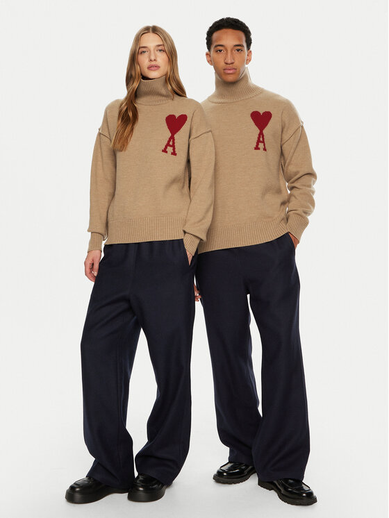 AMI PARIS AMI PARIS Garbó UKS406.018 Barna Regular Fit