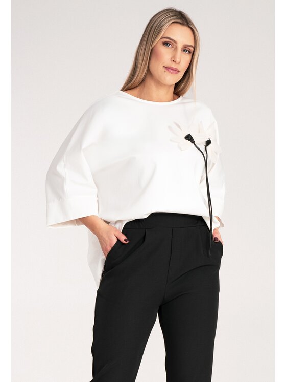 FIGL FIGL Blusa M1118 Bianco Regular Fit