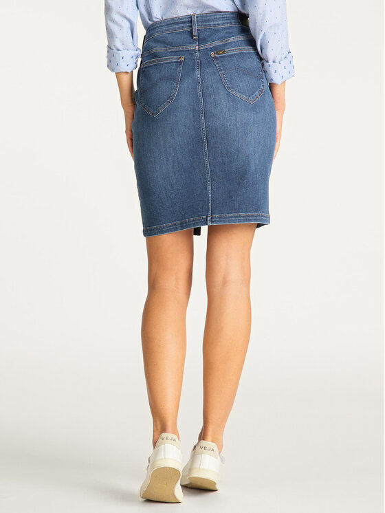 Lee Lee Jeansrock Pencil L38GMHQD 112108185 Dunkelblau Slim Fit
