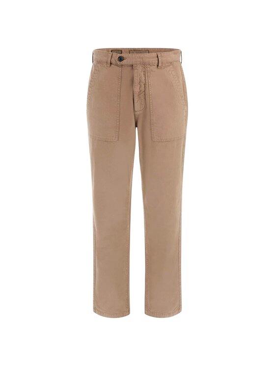 Guess Guess Spodnie materiałowe 168847 Brązowy Regular Fit