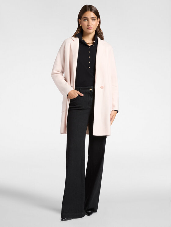 Elena Mirò Elena Mirò Cappotto invernale 8052Z000027N021 Bianco A-Line Fit