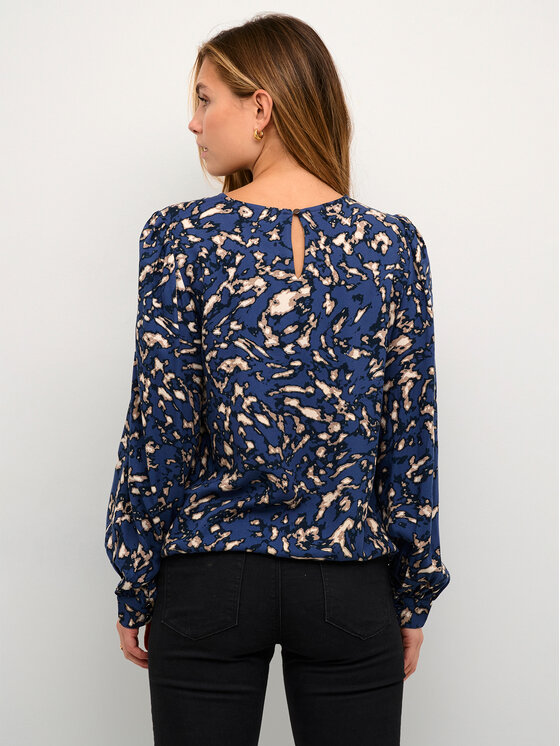 Kaffe Kaffe Bluse Via 10507520 Dunkelblau Loose Fit