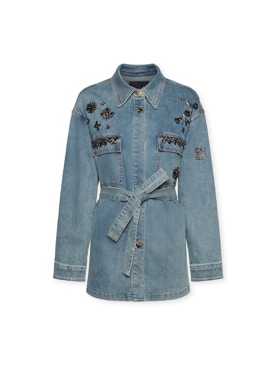 Elena Mirò Elena Mirò Giacca di jeans R426Z000025N024 Blu Slim Fit