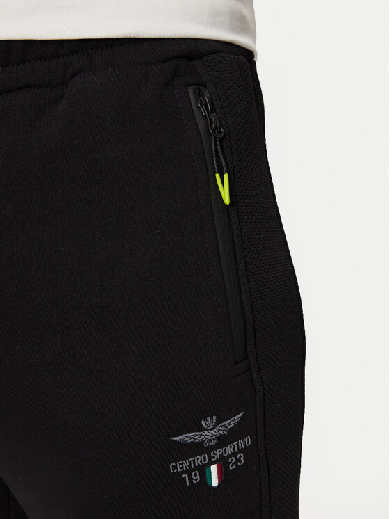 Aeronautica Militare Aeronautica Militare Donji dio trenerke 242PF949F565 Crna Regular Fit