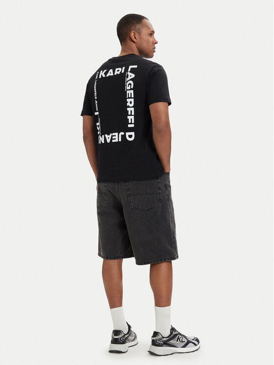 Karl Lagerfeld Jeans Karl Lagerfeld Jeans Póló B2M17090 Fekete Relaxed Fit