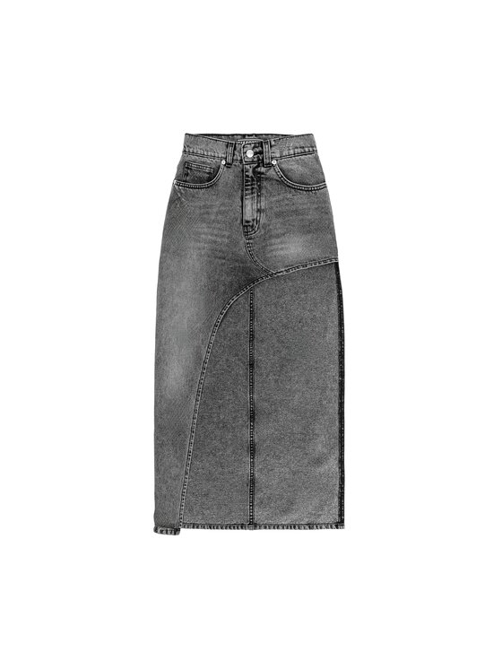 MissDenim MissDenim Džínsová sukňa Maxi Sivá Slim Fit