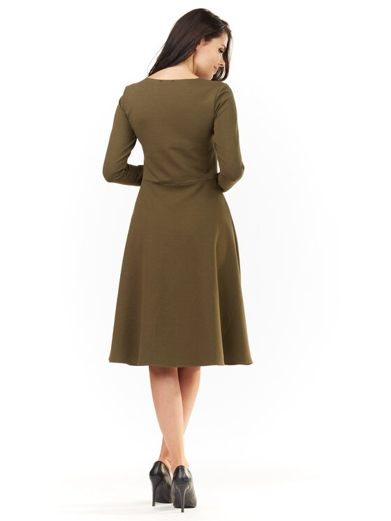 Awama Awama Sukienka codzienna L060 Khaki Basic Fit