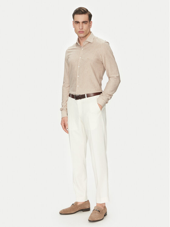 Michael Kors Michael Kors Сорочка MK0DS01538 Бежевий Slim Fit