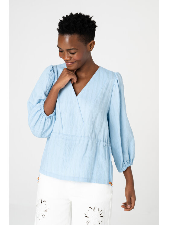 blue shadow blue shadow Bluzka Kora Niebieski Regular Fit