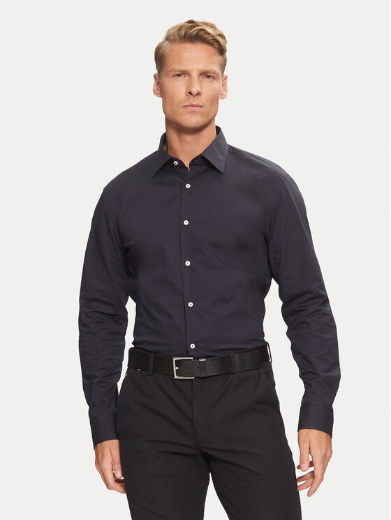 Boss Krekls 50527198 Tumši zils Slim Fit