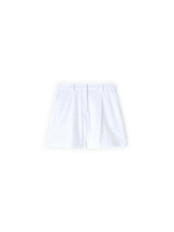 Motivi Motivi Szorty materiałowe P02GQ004642N0S1 Biały Regular Fit
