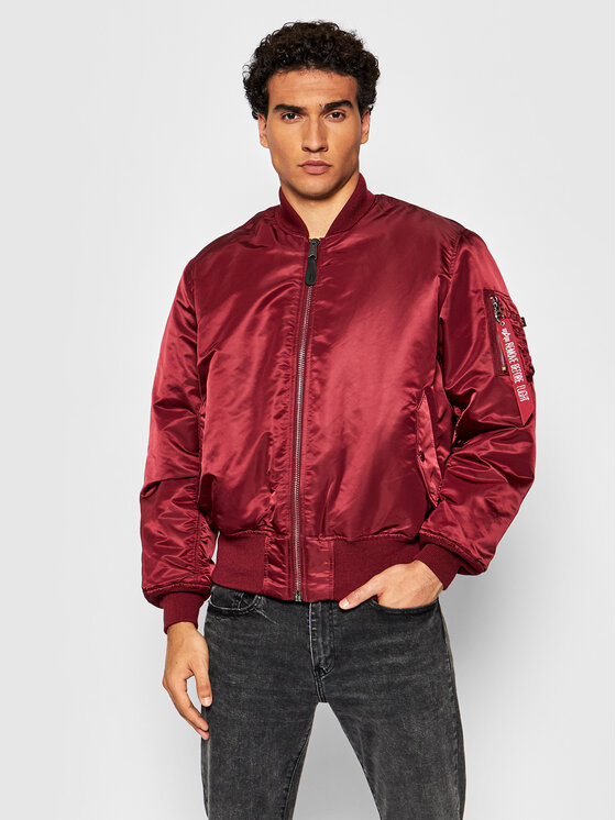 Alpha Industries Bomber stila jaka Ma-1 100101 Bordo Regular Fit