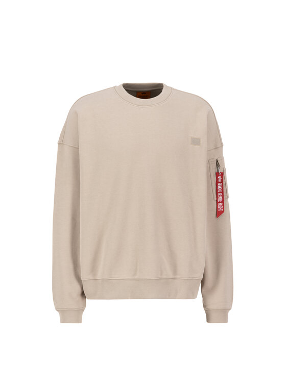Alpha Industries Alpha Industries Bluza Alpha Essentials Rubber Logo Sweatshirt Żółty Relaxed Fit