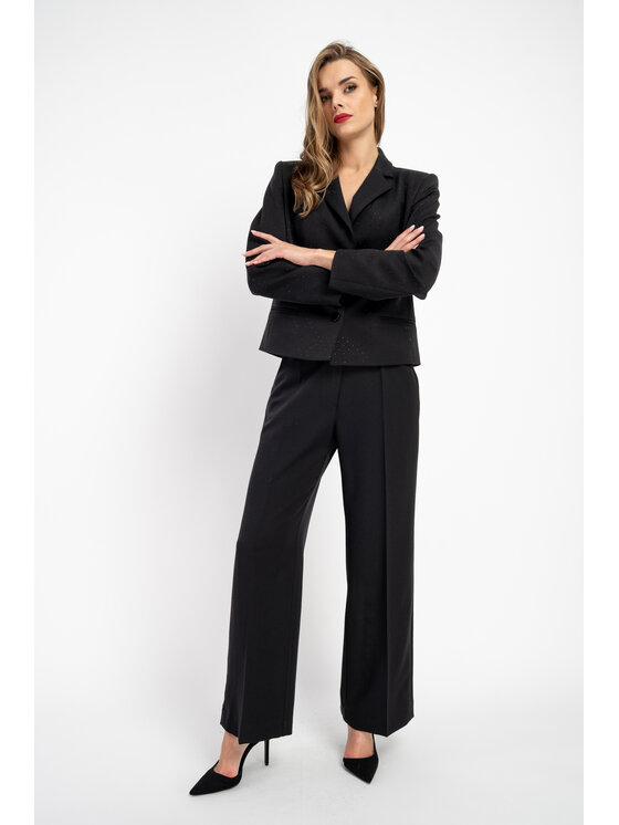 CLICK CLICK Παντελόνι υφασμάτινο 70-839 Μαύρο Relaxed Fit