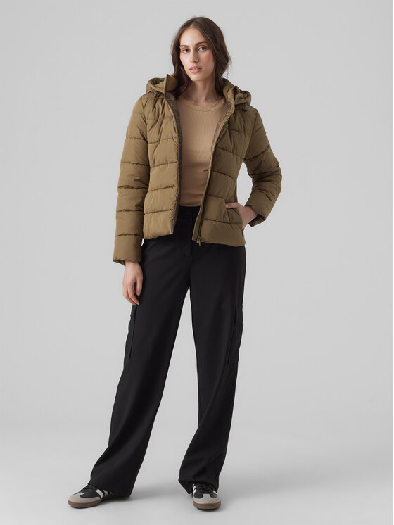 Vero Moda Vero Moda Kurtka zimowa 10289837 Khaki Regular Fit
