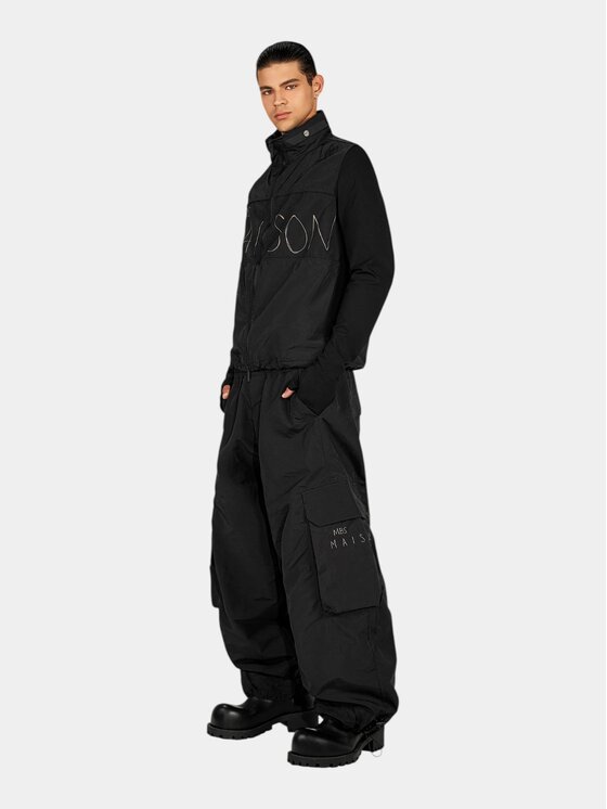 MADE BY SOCIETY MADE BY SOCIETY Spodnie materiałowe RAW Pants - P17773 Czarny Basic Fit