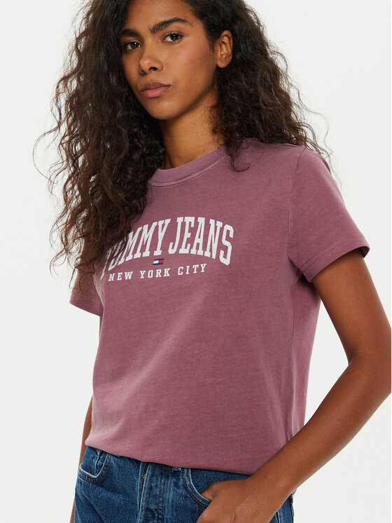 Tommy Jeans Tommy Jeans Tricou Varsity DW0DW19826 Violet Regular Fit