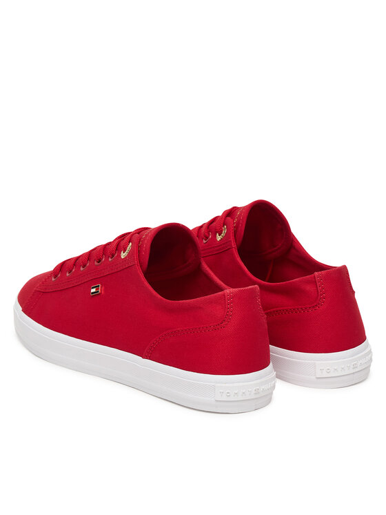 Tommy Hilfiger Tommy Hilfiger Sneakersy Th Foxing Sneaker Canvas FW0FW09170 Czerwony