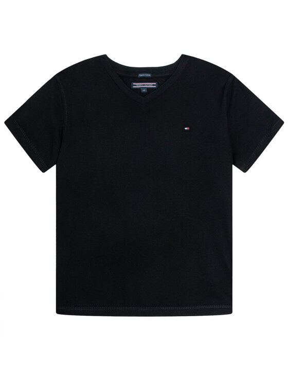 Tommy Hilfiger Tričko Boys Basic KB0KB04142 Čierna Regular Fit