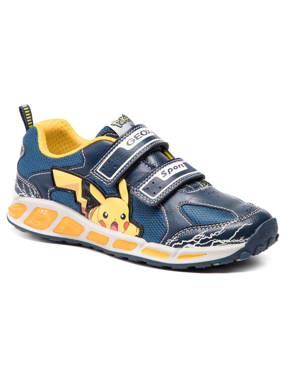 Geox C4054 Navy/Yellow Scarpa Bambino Sneakers J8294C
