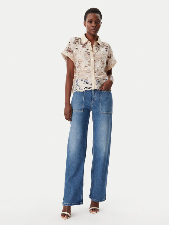 LOLA CASADEMUNT LOLA CASADEMUNT Koszula MS2515008 Écru Relaxed Fit