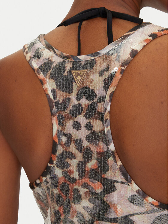 Guess Guess Vsakodnevna obleka E5GK04 KCR72 Rjava Bodycon Fit