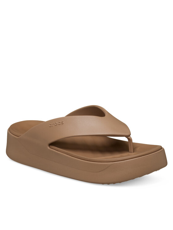 Crocs Crocs Zehentrenner Getaway Platform Flip 209410 Braun