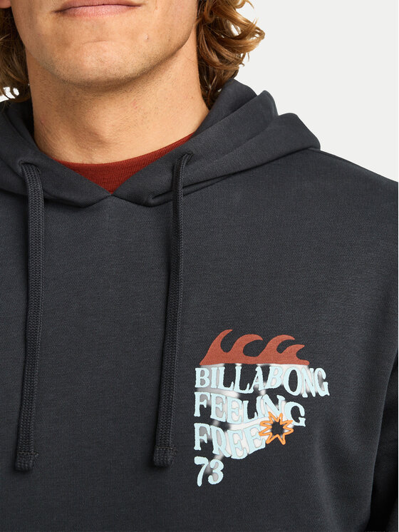 Billabong Billabong Džemperis ar kapuci Foundation Po EBYSF00175 Melns Regular Fit