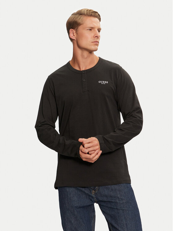 Guess Guess Pyžamový top U4YP30 KCAM1 Černá Regular Fit